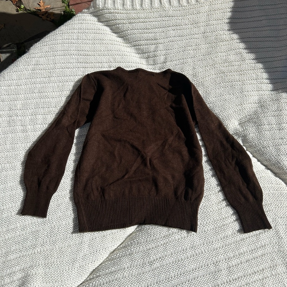 Brown sweater with buttons, Size M - Picture 2 of 3